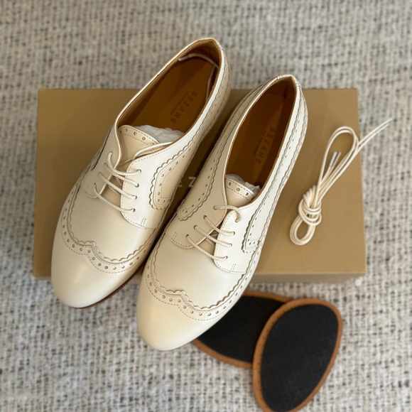 Sezane Derbies Paul - Ecru Lisse - Picture 3 of 7